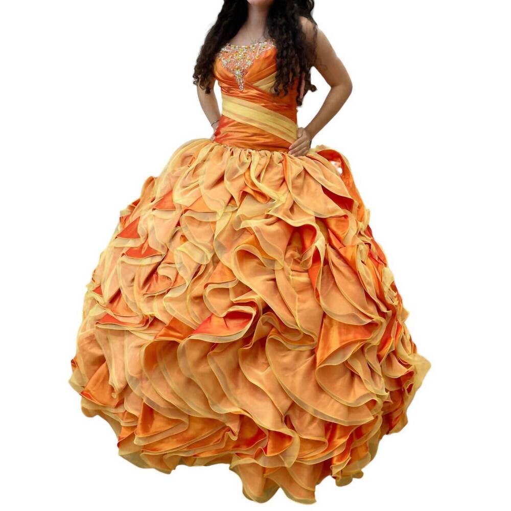 NEW MARY'S BRIDAL off shoulder quinceañera dress in sunset